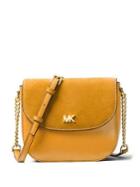 Michael Michael Kors Half Dome Leather And Suede Crossbody Bag