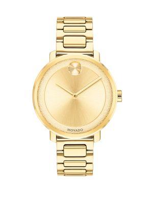 Movado Bold Stainless Steel Round Bracelet Watch