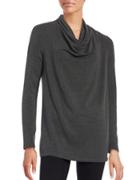 Lord & Taylor Solid Cowlneck Top