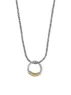 Effy Sterling Silver & 18k Yellow Gold Ring Pendant Necklace