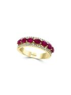 Effy Amore Diamond, Ruby And 14k Gold Cocktail Band Ring