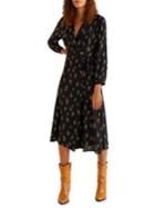 Mango Printed Crepe Wrap Dress