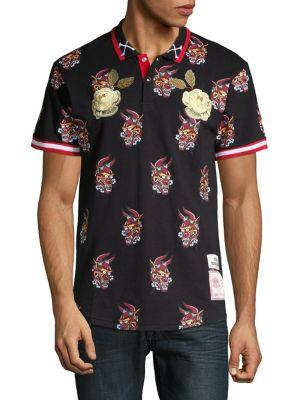 Reason Diablo Printed Cotton Polo