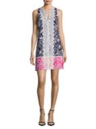 Eliza J Floral Cotton Shift Dress
