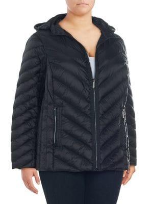 Michael Michael Kors Plus Packable Down Quilted Jacket
