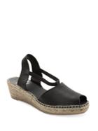 Andre Assous Dainty Leather Espadrille Wedge Sandals