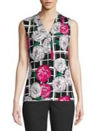 Calvin Klein V-neck Floral Top