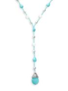 Design Lab Lord & Taylor Turquoise Beaded Y-necklace