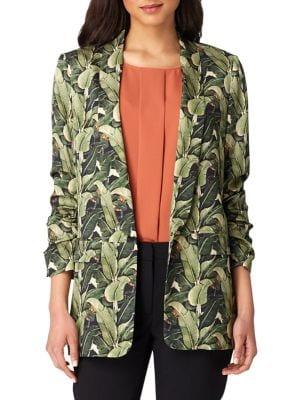 Tahari Arthur S. Levine Petite Floral Leaf Jacket