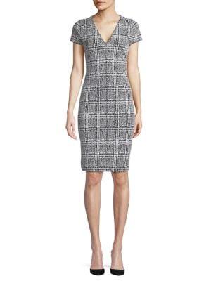 Michael Michael Kors Plaid Short-sleeve Sheath Dress