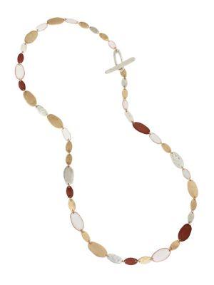 Robert Lee Morris Collection Soft Spoken Crystal Long Necklace