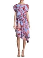 Adrianna Papell Baroque Floral Blouson Dress