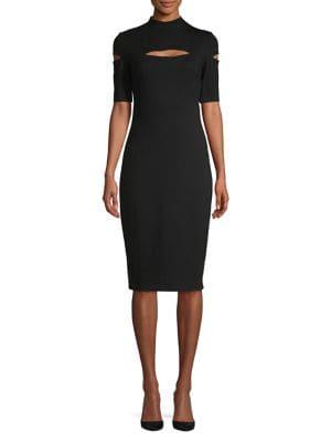 Bailey 44 Highneck Cutout Sheath Dress