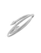Vince Camuto Holiday Spiral Silvertone Cone Glass Crystal Bracelet