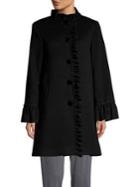 Sofia Cashmere Ruffle-trimmed Wool & Cashmere Coat