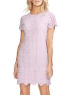 Vince Camuto Ethereal Dawn Scallop-trimmed Shift Dress