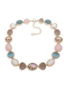 Anne Klein Mother-of-pearl Multicolored Collar Necklace