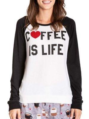 Pj Salvage Printed Slogan Raglan Top