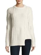 Calvin Klein Notch-hem Cable-knit Sweater
