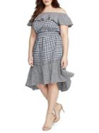 Rachel Rachel Roy Plus Ava Off-shoulder Gingham Ruffle Dress