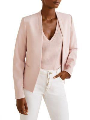 Mango Inverted-lapel Blazer