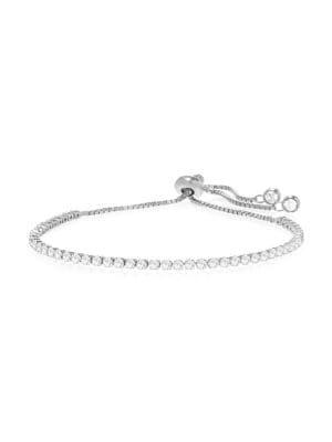 Lord & Taylor Rhodium-plated Sterling Silver & Crystal Tennis Bracelet