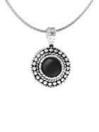 Lord & Taylor Sterling Silver & Onyx Pendant