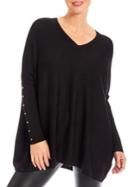 Joseph A Beaded V-neck Sweater
