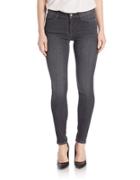 French Connection Stretch-cotton Skinny Jeans- Charcoal