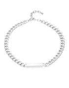 Design Lab Lord & Taylor Silvertone Chainlink Id Necklace
