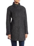 Anne Klein Button-front Boucle Coat