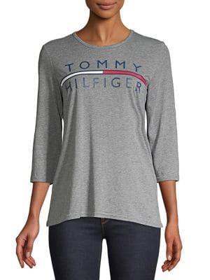 Tommy Hilfiger Performance Logo Three-quarter Sleeve Tee