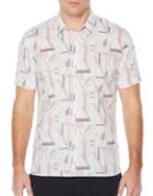 Perry Ellis Linear Casual Button-down Shirt