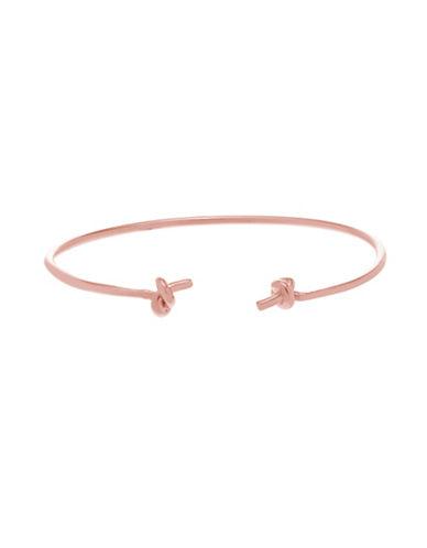 Lord & Taylor 12k Rose Goldplated Knotted Cuff Bangle