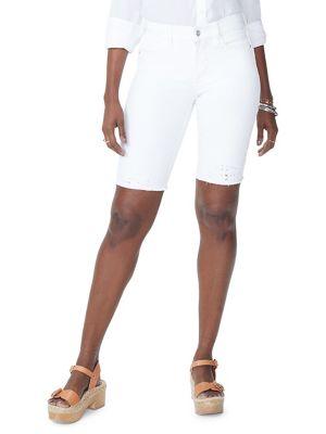 Nydj Briella Eyelet Detailed Denim Shorts