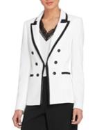 Tahari Arthur S. Levine Contrast Military-button Jacket