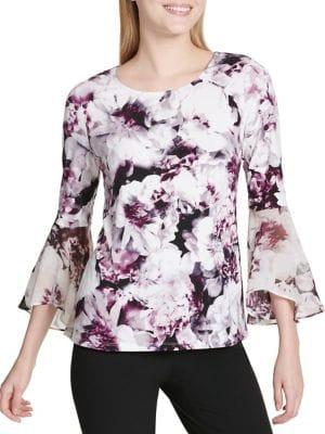 Calvin Klein Chiffon Floral Blouse