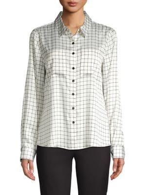 Donna Karan Long-sleeve Graph-print Shirt