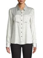 Donna Karan Long-sleeve Graph-print Shirt