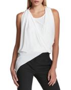 Donna Karan Sleeveless Double Wrap Top