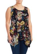 Context Plus Sleeveless Floral-printed Top