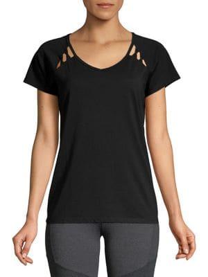 Marc New York Performance Cutout Cotton-blend Tee