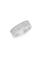 Lord & Taylor Rhodium-plated 925 Sterling Silver & Cubic Zirconia Pave Set Eternity Band Ring