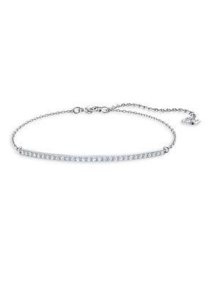 Only White Swarovski Crystal Chain Bracelet
