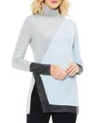 Vince Camuto Colorblocked Turtleneck Tunic Sweater