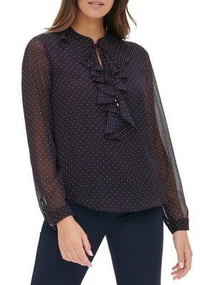 Tommy Hilfiger Ruffle-front Blouse