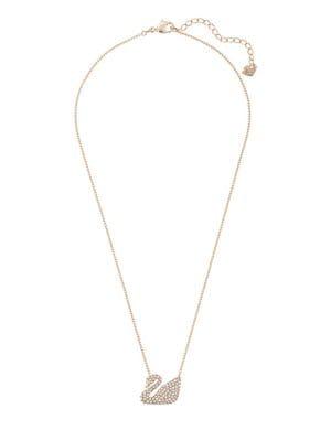 Swarovski Swan Rose-goldplated Pendant Necklace