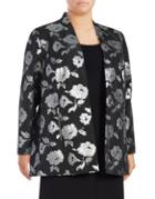 Calvin Klein Plus Jacquard Floral Jacket