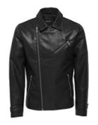 Only And Sons Faux Leather Biker Jacket