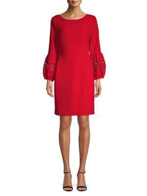 Karl Lagerfeld Paris Lantern Cuff Shift Dress
